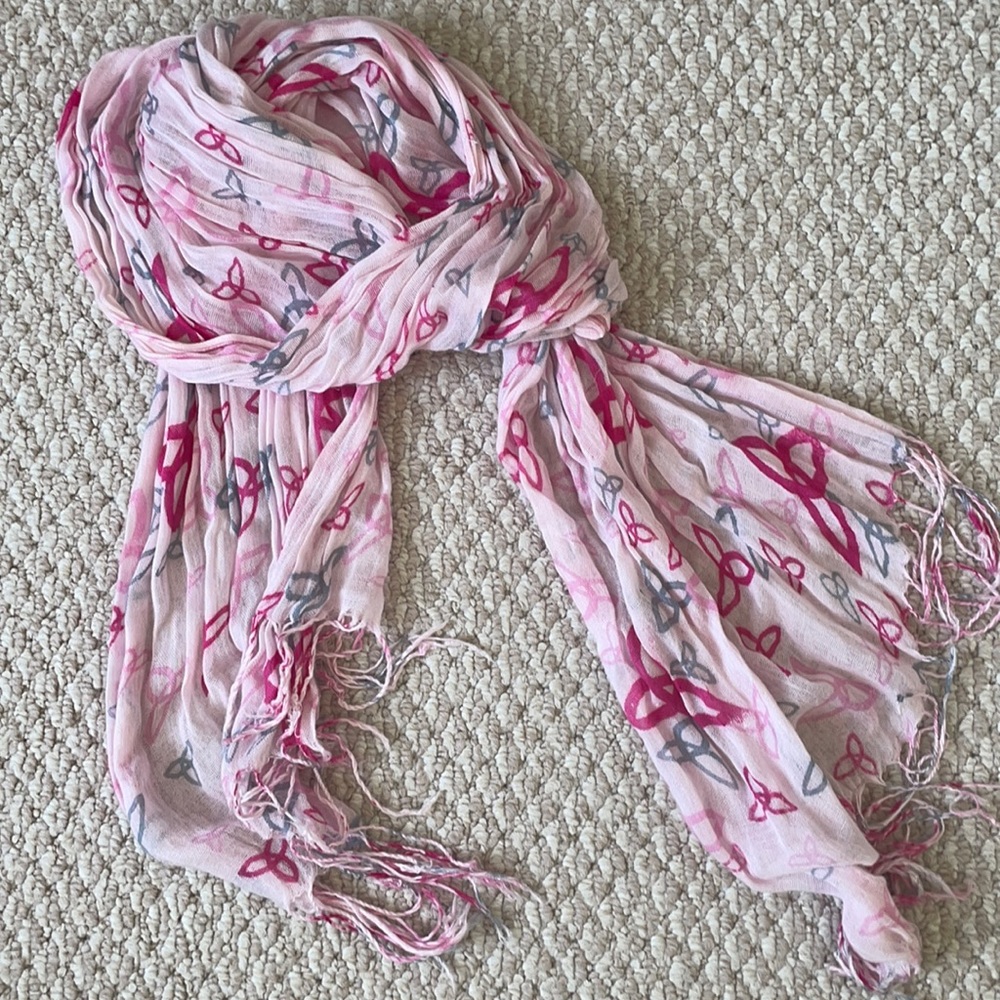 Pink Irish trinity scarf